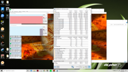 System information during a FurMark and Prime95 stress test; no critical core temperatures here