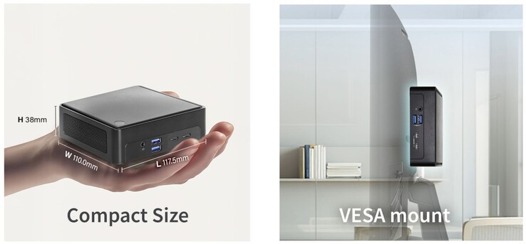 Vanilya NUC 11 mm daha kalın olmasına rağmen NUCS Ultra mini PC oldukça incedir.