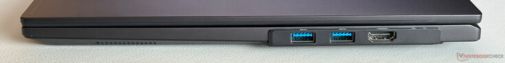 Sağ taraf: 2x USB 3.2 Gen. 1 (5 Gbps), HDMI 2.0b