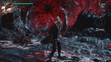 Resimde görülüyor: Devil May Cry 5'ten bir oynanış ekran görüntüsü.