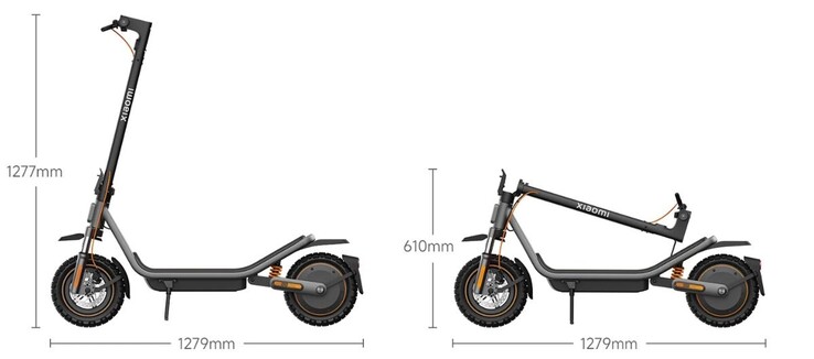 Xiaomi Elektrikli Scooter 6 Pro'nun boyutları. (Resim kaynağı: Xiaomi)