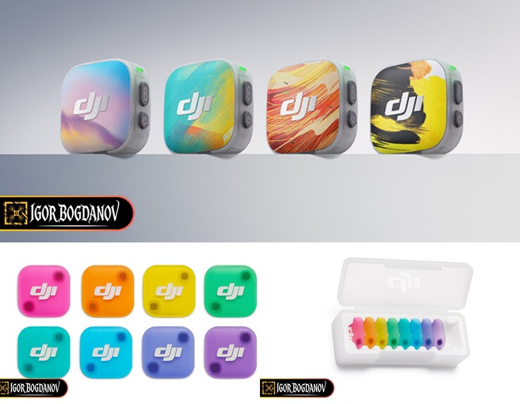 DJI Mic Mini 2 renkli manyetik kapaklar sunar.