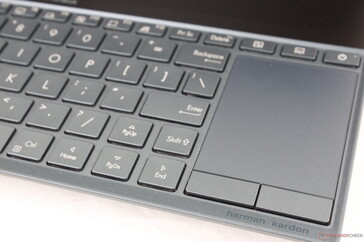Small trackpad with quiet dedicated mouse keys