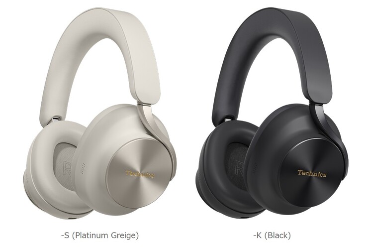 Technics A1000 kulaklıklar Platinum Greige (EAH-A1000-S) (solda) veya Siyah (EAH-A1000-K) renklerinde mevcuttur.