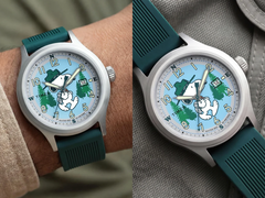 Timex kelime logosu, muhtemelen resim alanını genişletmek amacıyla aşağıya ve sola kaydırılmıştır.