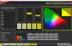 CalMAN doygunluğu (profil: sRGB)