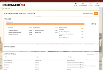 Pil modunda PCMark 10