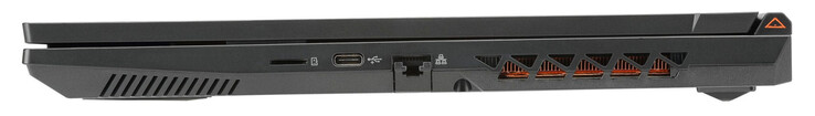 Sağ tarafta: MicroSD kart okuyucu, USB 3.2 Gen 2 (USB-C), Gigabit Ethernet