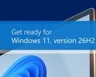 Microsoft’un yakında çıkacak olan Windows 11 sürüm 26H2’yi duyuran resmi tanıtım afişi.