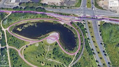 GNSS test gezisi: göl çevresinde rota