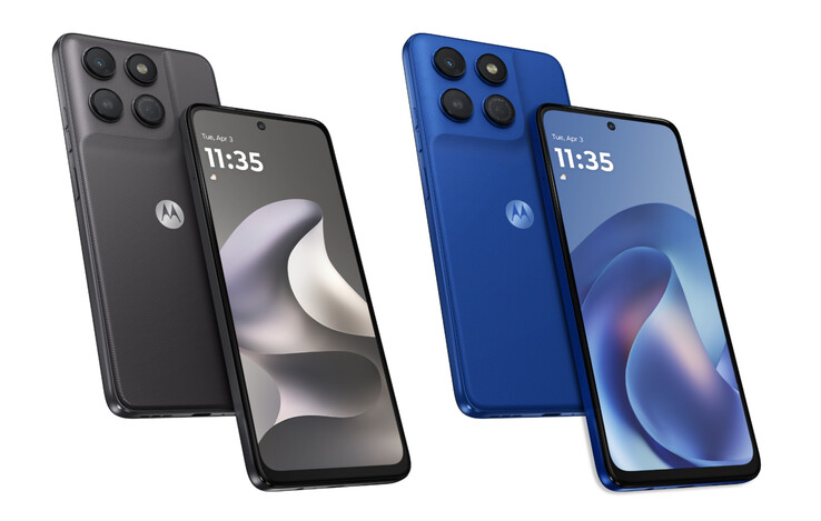 Moto G37 Power'ın dört lansman renginden ikisi.