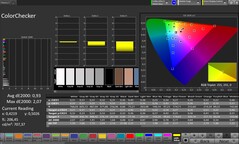 Renk doğruluğu (profil: Profesyonel, hedef renk alanı: sRGB)