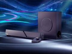 ROG Gjallar Oyun Ses Çubuğu, kablosuz bir subwoofer ve bir kontrol merkezi içerir.