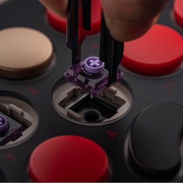 Arcade Controller için 8BitDo Yükseltme Kiti 16 Kailh Purple Glede lineer anahtar ile birlikte gelir