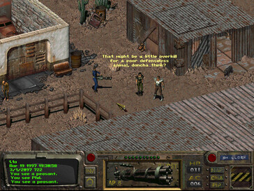 Resim: Fallout: Nükleer Savaş Sonrası Rol Yapma Oyunu'ndan bir oyun ekranı görüntüsü.