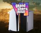 PS5 ve Xbox konsollarının üzerinde görülen GTA 6 logosu