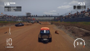 Resimde: Wreckfest oyunundan bir ekran görüntüsü.
