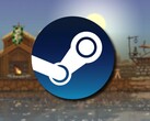 Steam logosunu ve şu anda %90 indirimli olan Kingdom: New Lands oyununu gösteren bir görsel.