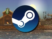 Steam logosunu ve şu anda %90 indirimli olan Kingdom: New Lands oyununu gösteren bir görsel.