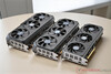 Gigabyte Radeon RX 9070 XT Gaming OC 16G (solda), Gigabyte Radeon RX 9070 Gaming OC 16G (ortada), Gigabyte Radeon RX 9060 XT Gaming OC 16G (sağda)