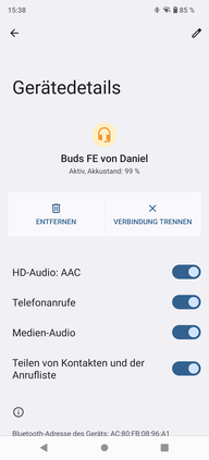 Samsung olmayan akıllı telefonlarda Bluetooth ayarları