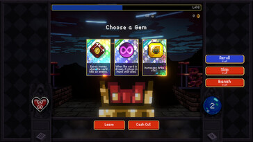 Resimde: Vampire Crawlers oyunundan bir oyun içi ekran görüntüsü.