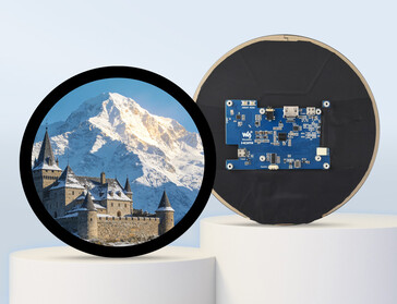 Waveshare 7 inç yuvarlak ekran ön düzeni 