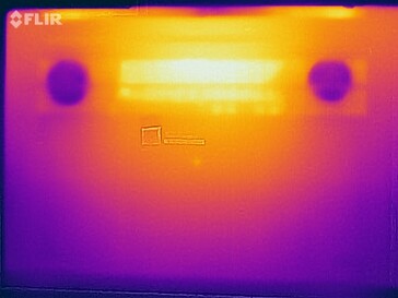 Heat map of the bottom of the device during a stress test