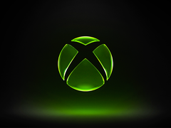 Koyu bir arka plandaki Xbox logosu