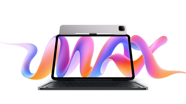 Honor Pad X9b Max tanıtım görseli (klavyeli)