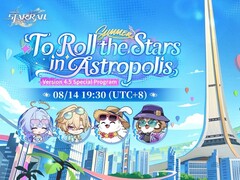 Honkai: Star Rail Sürüm 4.5 için resmi tanıtım görseli, "Astropolis'te Yıldızları Yuvarlamak."