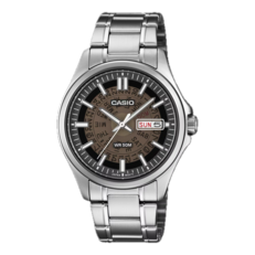 Kahverengi yarı saydam kadranlı Casio MTP-E740-1AV.