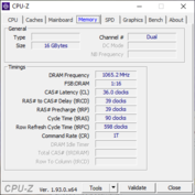 cpu-z: Memory