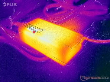 AC adaptörü zorlu yükleri çalıştırırken 44 C'nin üzerine ulaşır