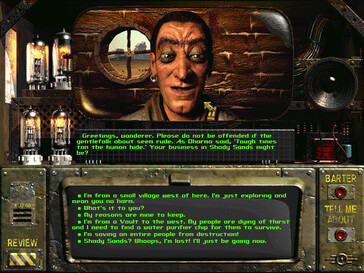 Resim: Fallout: Nükleer Savaş Sonrası Rol Yapma Oyunu'ndan bir oyun ekranı görüntüsü.