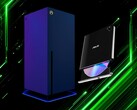 Project Helix Xbox konsolunun yanında görülen Blu-ray sürücüsü