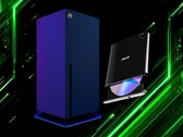 Project Helix Xbox konsolunun yanında görülen Blu-ray sürücüsü