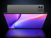 T70 Pro, 14 inçlik bir QHD ekrana sahiptir. Resimde: tabletin ön yüzünü ve arka yüzünün bir kısmını gösteren tanıtım fotoğrafı.