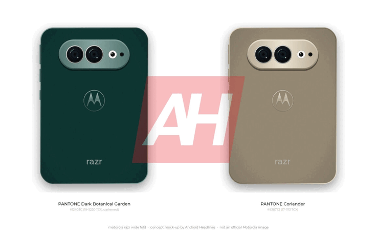 Motorola'nın geniş katlanabilir modelinin gayriresmî render'ı.