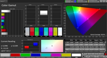 CalMAN Color Space (P3 target color space)