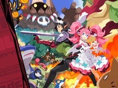 Disgaea Mayhem'in, paralı asker N.A.'nın yer aldığı resmi afişi.