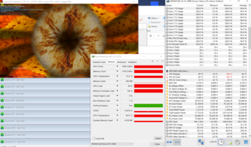 System information at the end of a FurMark and Prime95 stress test