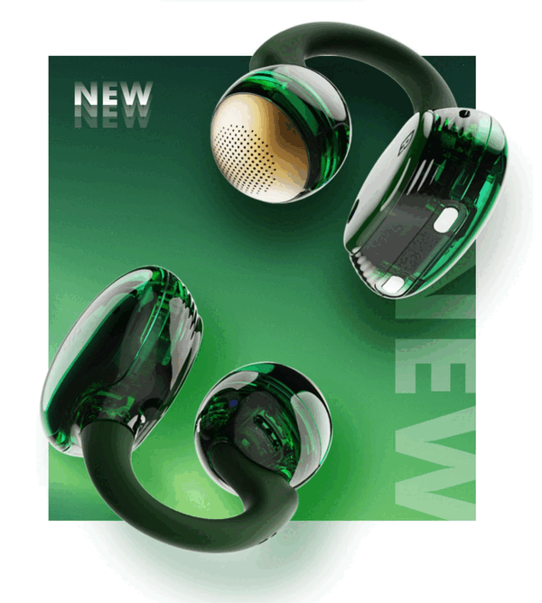 JBL Soundgear Clips Emerald Green özel sürümü şeffaf bir tasarıma sahiptir.