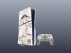 Özel Ghost of Yotei kaplamalı PS5 ve kumandası.
