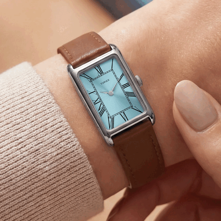 Timex 1976 Lexington Reissue Inspired TW2Y78900 saat, kahverengi deri kayışla birlikte gelir.