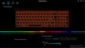 Kontrol Merkezi: klavye aydınlatması