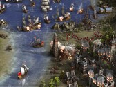 Cossacks 3'te bir deniz savaşını gösteren bir görüntü.