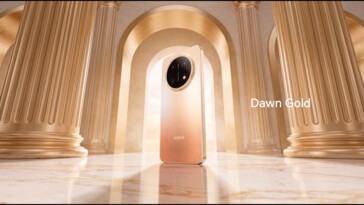 Dawn Gold rengindeki Honor X9e Pro.