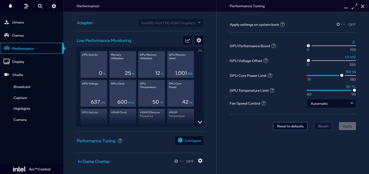 Intel sürücü ayarları