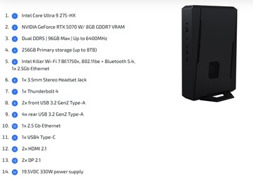 Core Ultra 9 275HX destekli varyant.